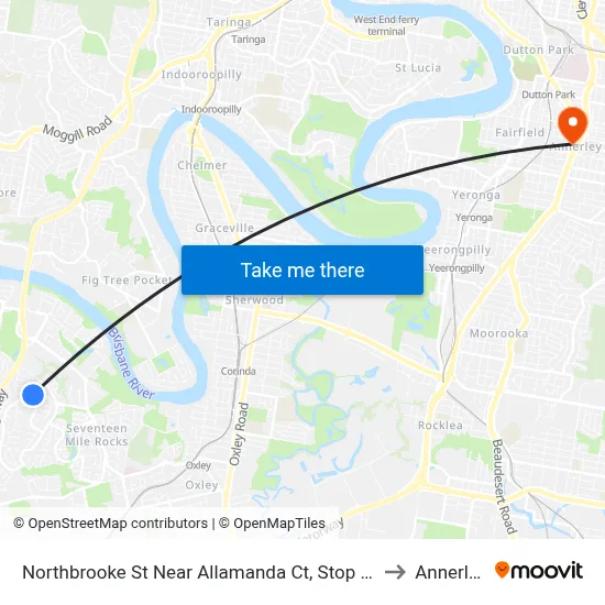 Northbrooke St Near Allamanda Ct, Stop 59 to Annerley map