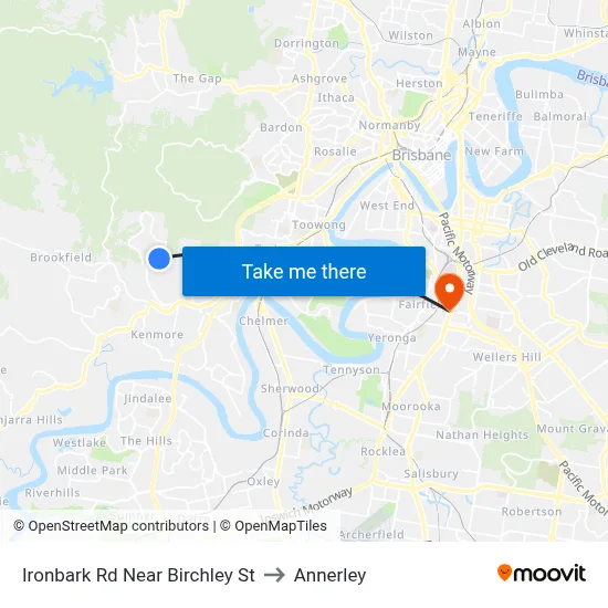 Ironbark Rd Near Birchley St to Annerley map