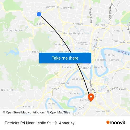 Patricks Rd Near Leslie St to Annerley map