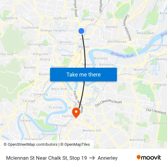 Mclennan St Near Chalk St, Stop 19 to Annerley map