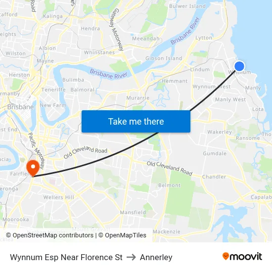 Wynnum Esp Near Florence St to Annerley map