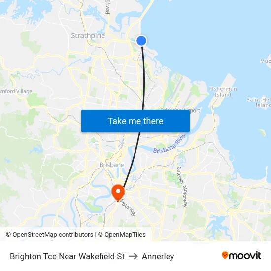 Brighton Tce Near Wakefield St to Annerley map