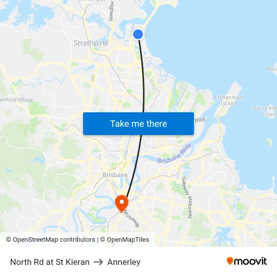 North Rd at St Kieran to Annerley map