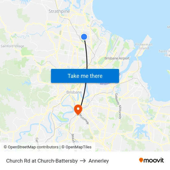 Church Rd at Church-Battersby to Annerley map