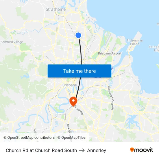 Church Rd at Church Road South to Annerley map