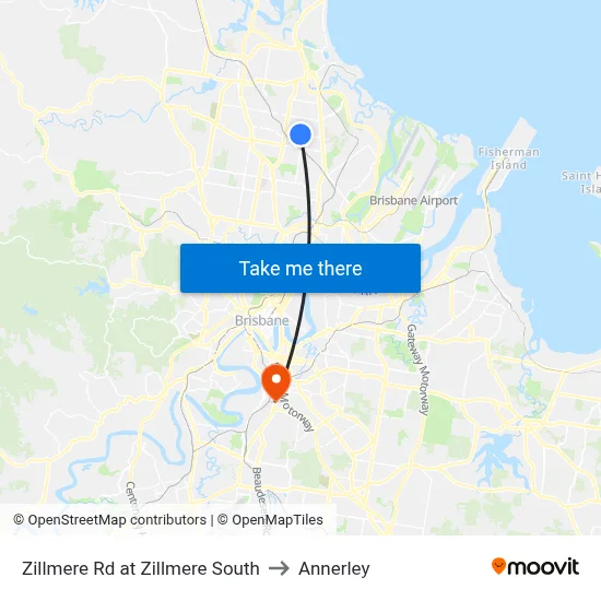 Zillmere Rd at Zillmere South to Annerley map