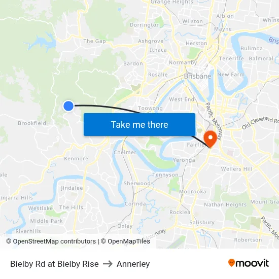 Bielby Rd at Bielby Rise to Annerley map