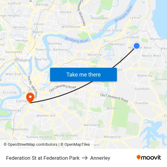 Federation St at Federation Park to Annerley map