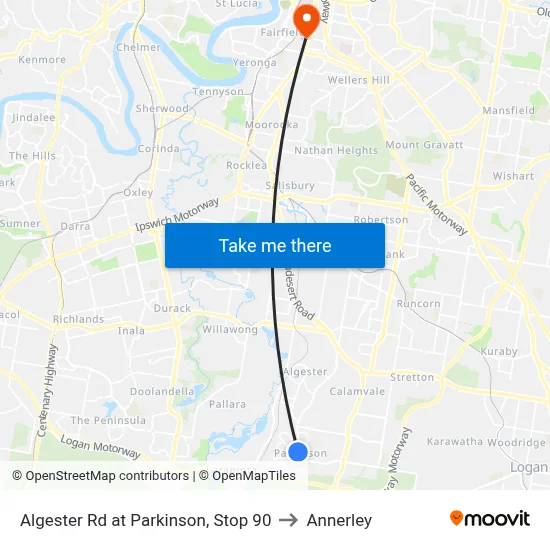 Algester Rd at Parkinson, Stop 90 to Annerley map