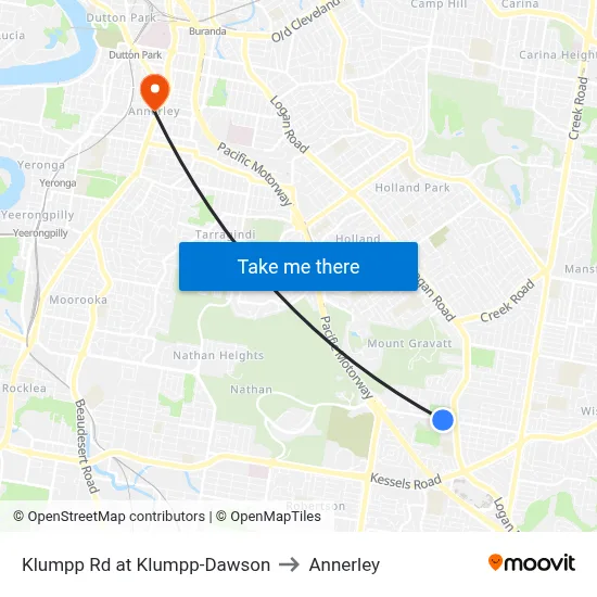 Klumpp Rd at Klumpp-Dawson to Annerley map