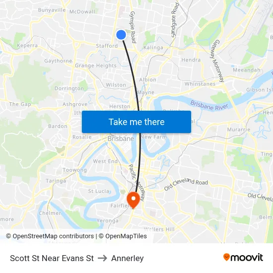 Scott St Near Evans St to Annerley map