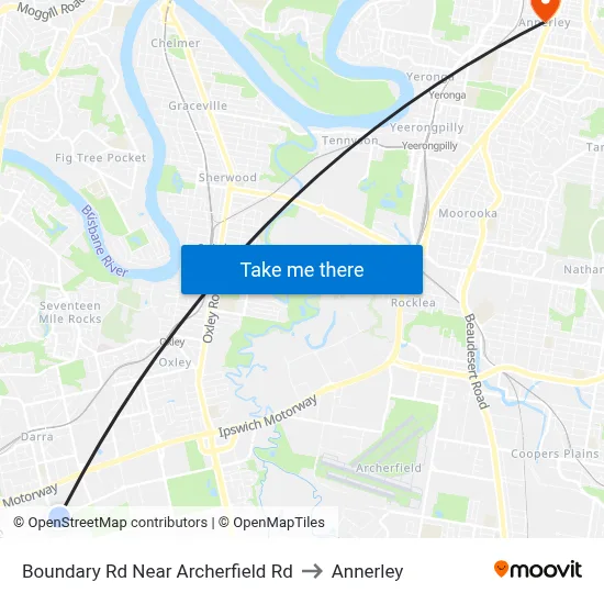 Boundary Rd Near Archerfield Rd to Annerley map
