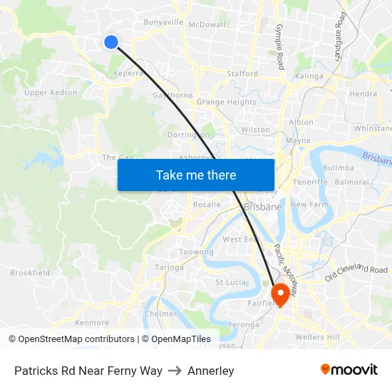 Patricks Rd Near Ferny Way to Annerley map