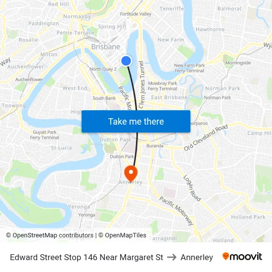 Edward Street Stop 146 Near Margaret St to Annerley map