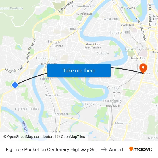 Fig Tree Pocket on Centenary Highway Siding to Annerley map