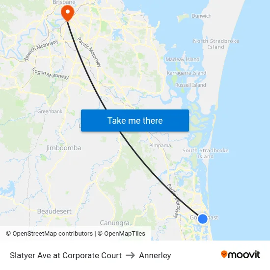 Slatyer Ave at Corporate Court to Annerley map