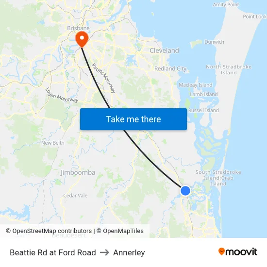 Beattie Rd at Ford Road to Annerley map