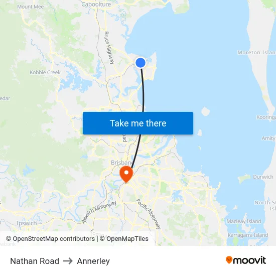 Nathan Road to Annerley map