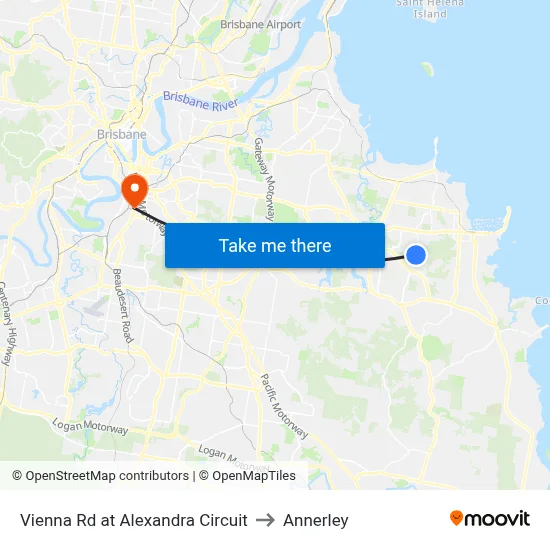 Vienna Rd at Alexandra Circuit to Annerley map