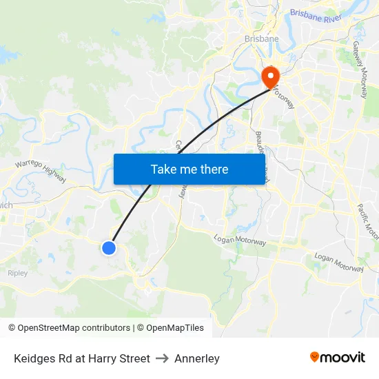Keidges Rd at Harry Street to Annerley map