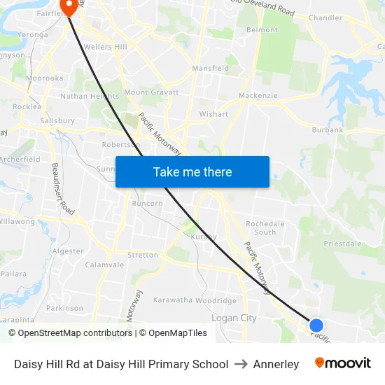 Daisy Hill Rd at Daisy Hill Primary School to Annerley map