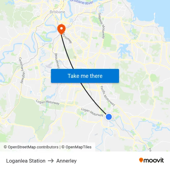 Loganlea Station to Annerley map