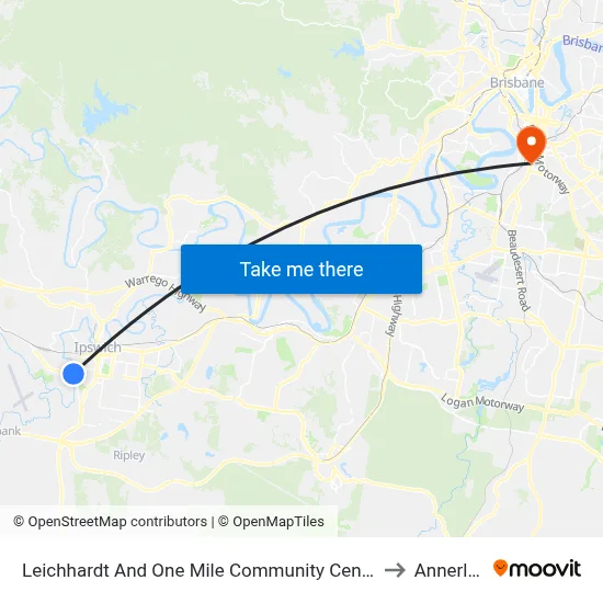 Leichhardt And One Mile Community Centre to Annerley map