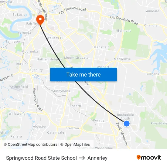 Springwood Road State School to Annerley map