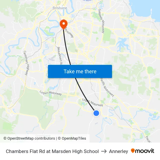 Chambers Flat Rd at Marsden High School to Annerley map