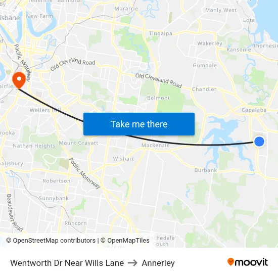 Wentworth Dr Near Wills Lane to Annerley map