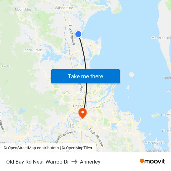 Old Bay Rd Near Warroo Dr to Annerley map