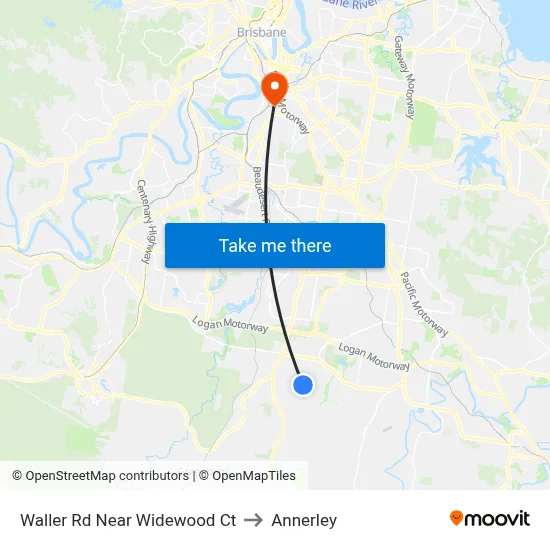 Waller Rd Near Widewood Ct to Annerley map