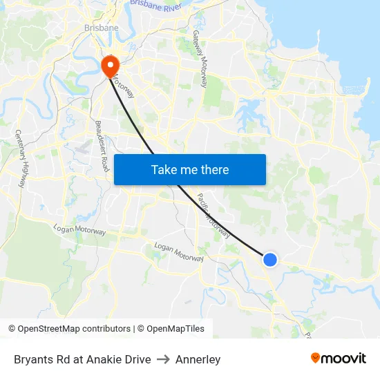 Bryants Rd at Anakie Drive to Annerley map