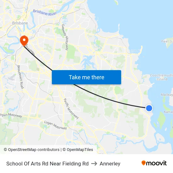 School Of Arts Rd Near Fielding Rd to Annerley map