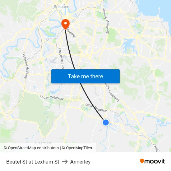 Beutel St at Lexham St to Annerley map