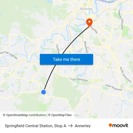 Springfield Central Station, Stop A to Annerley map