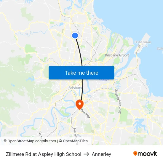 Zillmere Rd at Aspley High School to Annerley map