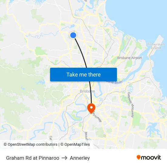 Graham Rd at Pinnaroo to Annerley map