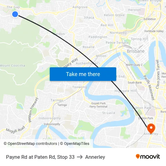 Payne Rd at Paten Rd, Stop 33 to Annerley map