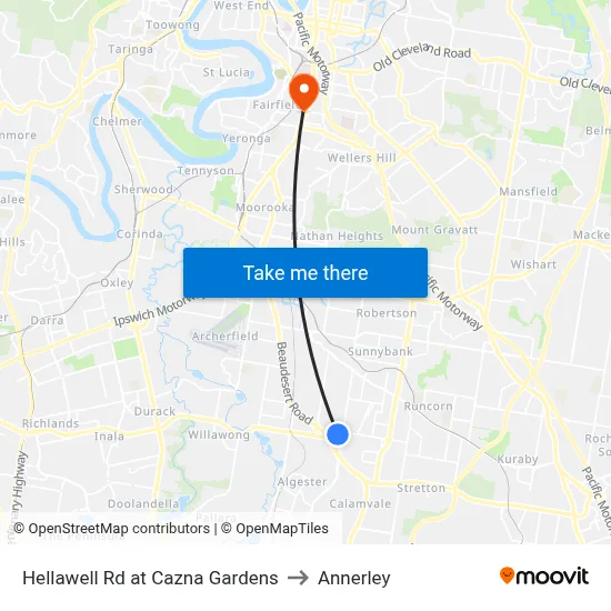 Hellawell Rd at Cazna Gardens to Annerley map