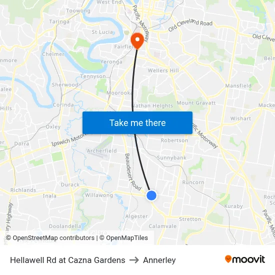 Hellawell Rd at Cazna Gardens to Annerley map