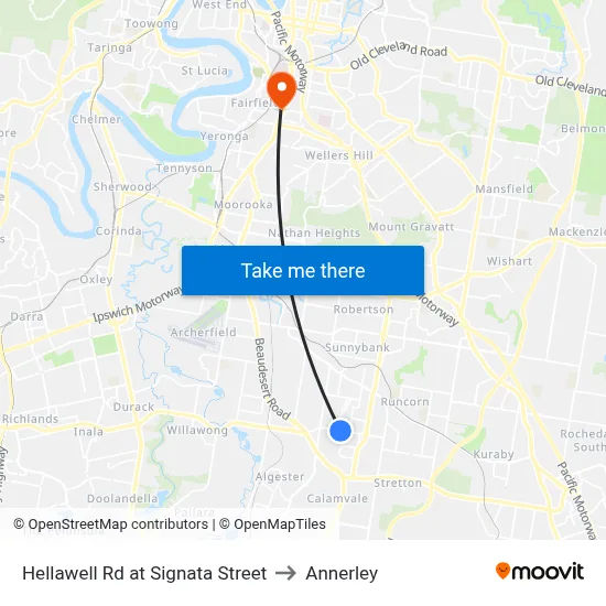Hellawell Rd at Signata Street to Annerley map