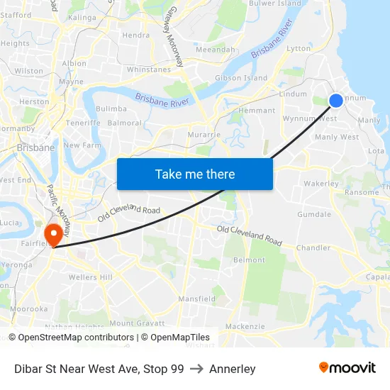 Dibar St Near West Ave, Stop 99 to Annerley map
