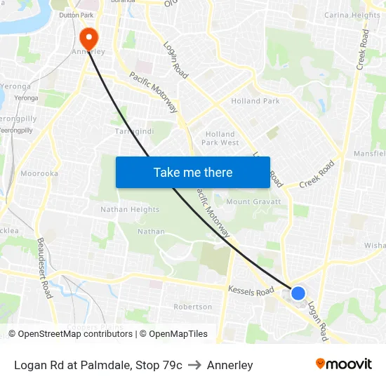 Logan Rd at Palmdale, Stop 79c to Annerley map