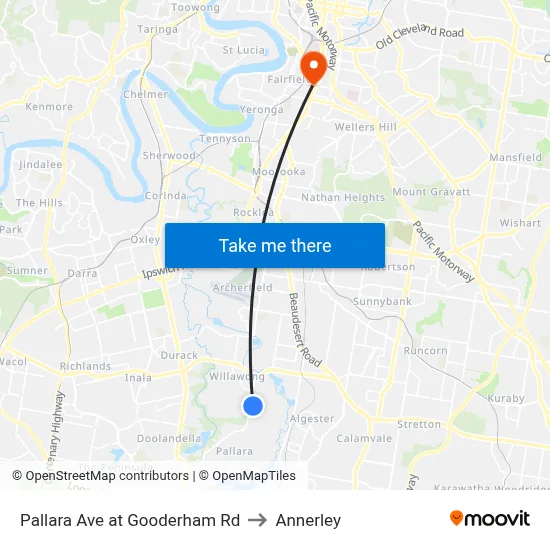 Pallara Ave at Gooderham Rd to Annerley map