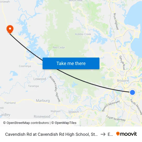 Cavendish Rd at Cavendish Rd High School, Stop 41 to Esk map