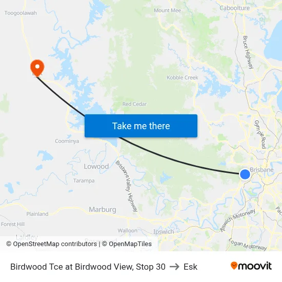 Birdwood Tce at Birdwood View, Stop 30 to Esk map