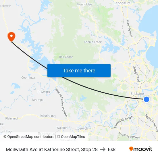 Mcilwraith Ave at Katherine Street, Stop 28 to Esk map