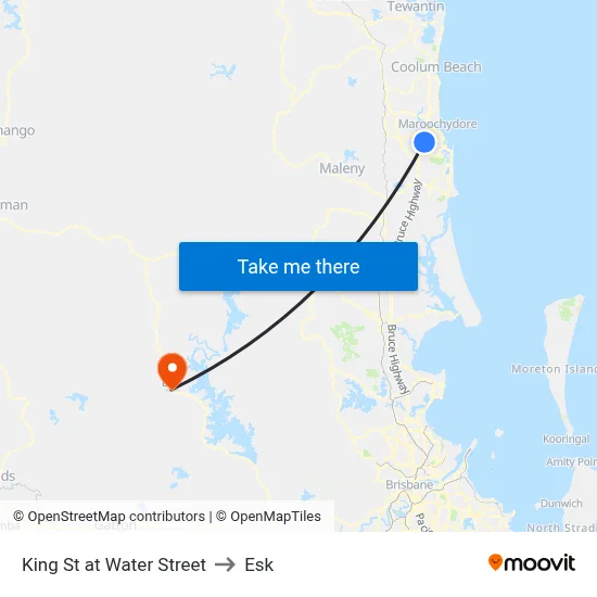 King St at Water Street to Esk map