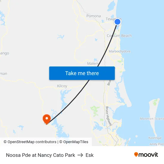 Noosa Pde at Nancy Cato Park to Esk map